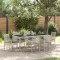 vidaXL Set de masă pentru grădină 7 pcs Gri deschis Rattan poli 3334899