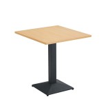 Cumpara ieftin Masa sufragerie, bistro,DTD laminat stejar metal negru Rinaldo 70x70x75 cm