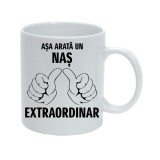 Cana alba personalizata &quot;Asa arata un nas extraordinar&quot;, INOVATIX&reg;. 330ml