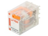 Releu electromagnetic DPDT, 230V AC, 12A, montare pe soclu