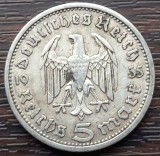(A743) MONEDA DIN ARGINT GERMANIA - 5 MARK 1935, LIT. A, PAUL VON HINDENBURG, Europa