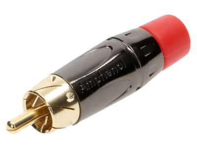 Conector RCA tată scurt, aurit foto