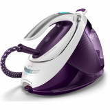 Cumpara ieftin Statie de calcat Philips PerfectCare Elite Plus GC9660/30, 2700 W, Talpa T-ionicGlide, 155 g/min, Jet de abur vertical, Tehnologie OptimalTEMP, Alb/Mo