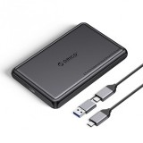Rack Orico DDL25-C3 pentru HDD / SSD SATA 2.5inch, USB-C, Negru