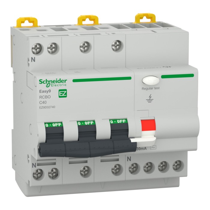 Diferential 40A 3P+N C 30mA 4,5kA Easy9 Schneider EZ9D32740