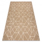 Covor FLAT 48959265 Geometric bej natural șir, 140x200 cm