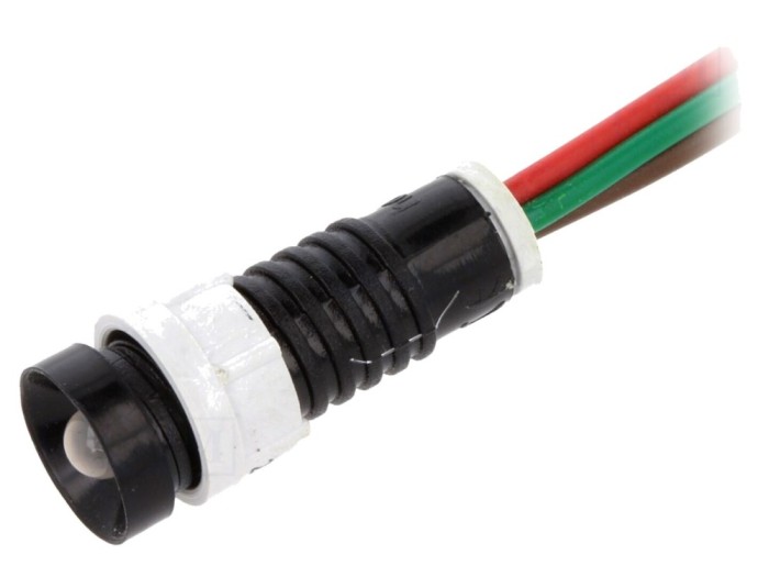 Lampă de control LED roșu/verde 24V