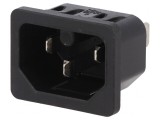 Conector Alimentare AC Soclu Tată 10A 250VAC IEC C16