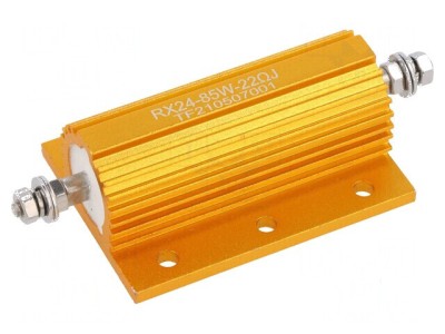 Rezistor bobinat cu radiator 22&amp;Omega; 85W &amp;plusmn;5% 50ppm/&amp;deg;C pentru lipit foto
