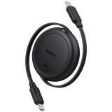 Cablu alimentare si date Baseus Free2Pull Mini, Fast Charging Data Cable pt. smartphone, retractabil, USB Type-C la USB Type-C 60W, 1m, negru