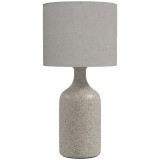 HOMCOM Lampă de masă, lampă de noptieră pentru birou cu bază din ceramică, abajur din in, 22x22x45 cm Nisipiu+Bej | Aosom Romania