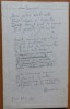 Poezie in manuscris, Lui Hornet, de Ilarie Voronca, datata 1926