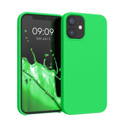 Husa kwmobile pentru Apple iPhone 12 Mini, Silicon, Verde, 52640.44 foto