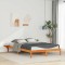 vidaXL Cadru de pat cu mese laterale Maroniu cerat 140 x 210 cm 873228