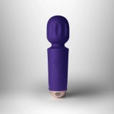 Vibrator Mini Wand Violet Dream, 16 Moduri Vibratii, Silicon, USB, Mov, 11.5 cm