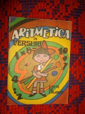 Aritmetica in versuri . / carte de colorat , 32 pagini