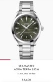 CEAS OMEGA SEAMASTER - Aqua Terra 150M - Cal. 8900 - 41mm - Green Dial !