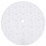 Fusta de lux pentru brad de Craciun, alba, 122 cm, blana artificiala