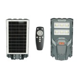 Lampa solara LED iluminat stradal 200W cu panou solar 17W, baterie LiFePO4 10000mAh, senzor miscare, telecomanda, prindere stalp IP65 Breckner Germany