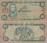 1986 ( 1 III ) , 2 dollars ( P-69b.1 ) - Jamaica