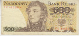 B11 11 - Bancnota foarte veche - Polonia - 500 zloti - 1982