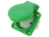 Conector de Alimentare AC 2P PE 250V 16A Verde