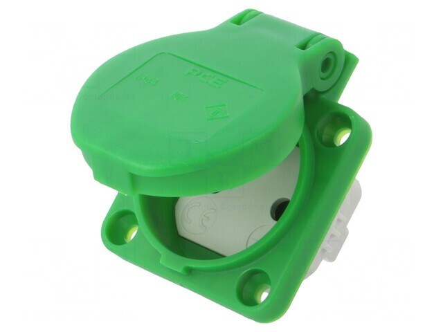 Conector de Alimentare AC 2P PE 250V 16A Verde
