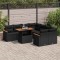 vidaXL Set mobilier grădină perne 9 piese negru poliratan/lemn acacia 3327464