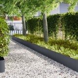Borduri Gazon vidaXL Antracit 50 buc, 100x0.5x30 cm, Plastic Sintetic, Margini Gradina, Delimitare, Decor, Montaj Facil