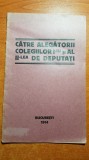 Brosura catre alegatorii colegiilor 1 si 2-lea de deputati-bucuresti 1914