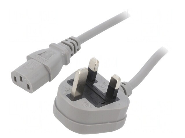 Cablu de Alimentare 1m Gri IEC C13 3A