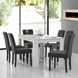 Set OakW masa bucatarie cu 6 scaune multicolor [en.casa] HausGarden Leisure
