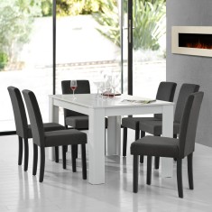 Set OakW masa bucatarie cu 6 scaune multicolor [en.casa] HausGarden Leisure