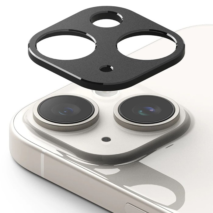 Protectie camera iPhone 15 Ringke Camera Styling, negru