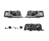 Set faruri tuning AUDI 80 (B4), 09.1991-12.1996, Taiwan, partea stanga+dreapta, pozitie pe LED;tip bec H1+H1; manual/electric; negru, transparent; fa, Rapid