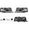 Set faruri tuning AUDI 80 (B4), 09.1991-12.1996, Taiwan, partea stanga+dreapta, pozitie pe LED;tip bec H1+H1; manual/electric; negru, transparent; fa