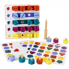 Joc educativ si interactiv Montessori,forme geometrice,potrivire,sortare,Sudoku