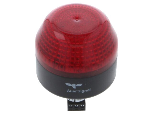 Semnalizator luminos roșu LED 24V AC/DC AUER SIGNAL IP65 pe panou