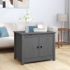 VidaXL Măsuță de cafea, gri, 71x49x55 cm, lemn masiv de pin 820928
