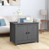 VidaXL Măsuță de cafea, gri, 71x49x55 cm, lemn masiv de pin 820928