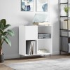 VidaXL Dulap pentru discuri, alb, 84,5x38x89 cm, lemn compozit 831772