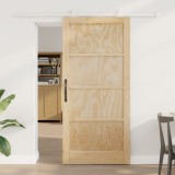 Ușă glisantă vidaXL cu set de accesorii &#039;ORKDAL&#039;din lemn masiv de pin, Ușă interioară vidaXL
