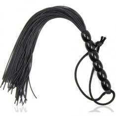 OHMAMA FETISH RIBBED SILICONE HANDLE FLOGGER 22 CMOHMAMA FETISH FLOGGER CU MANA DE SILICON ?I CUSATURI ?ITE 22 CM foto