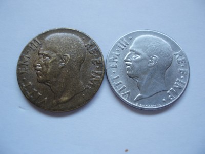 ITALIA - SET 10 CENTESIMI 1943 + 20 CENETESIMI 1943 , LIT 1.6 foto