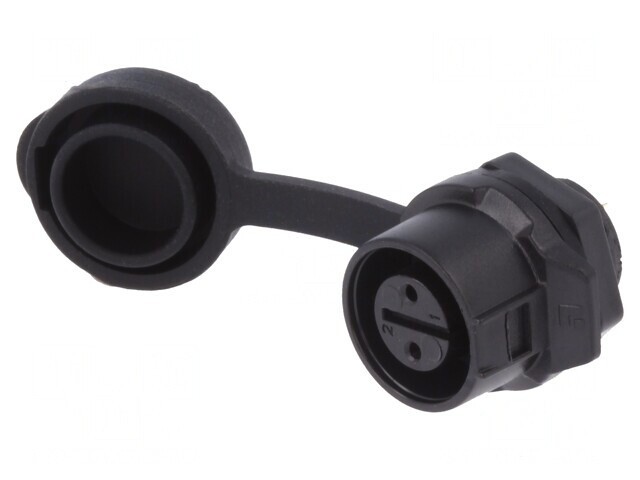 Conector Circular Soclu 12 2-PIN Aurit 5A Mamă