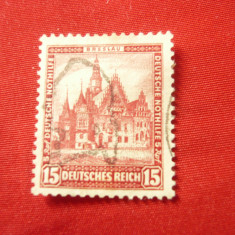 Timbru Germania Deutsches Reich 1931 Castel Breslau - 15rpf stampilat