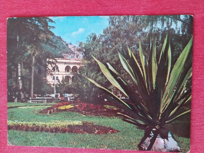 CPIB 23464 CARTE POSTALA - BAILE HERCULANE. PARCUL, CIRCULATA, 1974, STAMPILA, TIMBRU