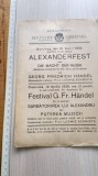 Cumpara ieftin PROGRAM VECHI -1936 ALEXANDER FEST / PUTEREA MUZICII , GEORG FRIEDRICH HANDEL