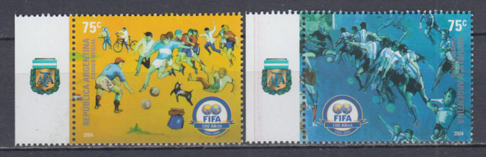 ARGENTINA 2004 - 100 ANI FIFA 1904/2004 SERIE MNH