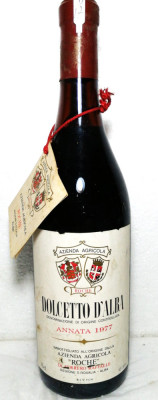 D 17 -vin ROSU DOLCETTO D&amp;#039;ALBA, DOC, AGRICOLA ROCHE, recoltare 1977 CL 75, GR 12 foto